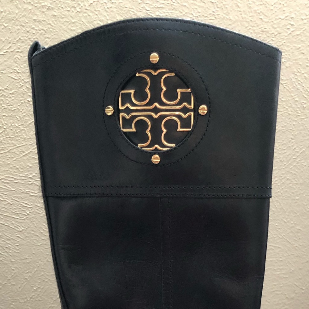 Tory Burch black riding boot